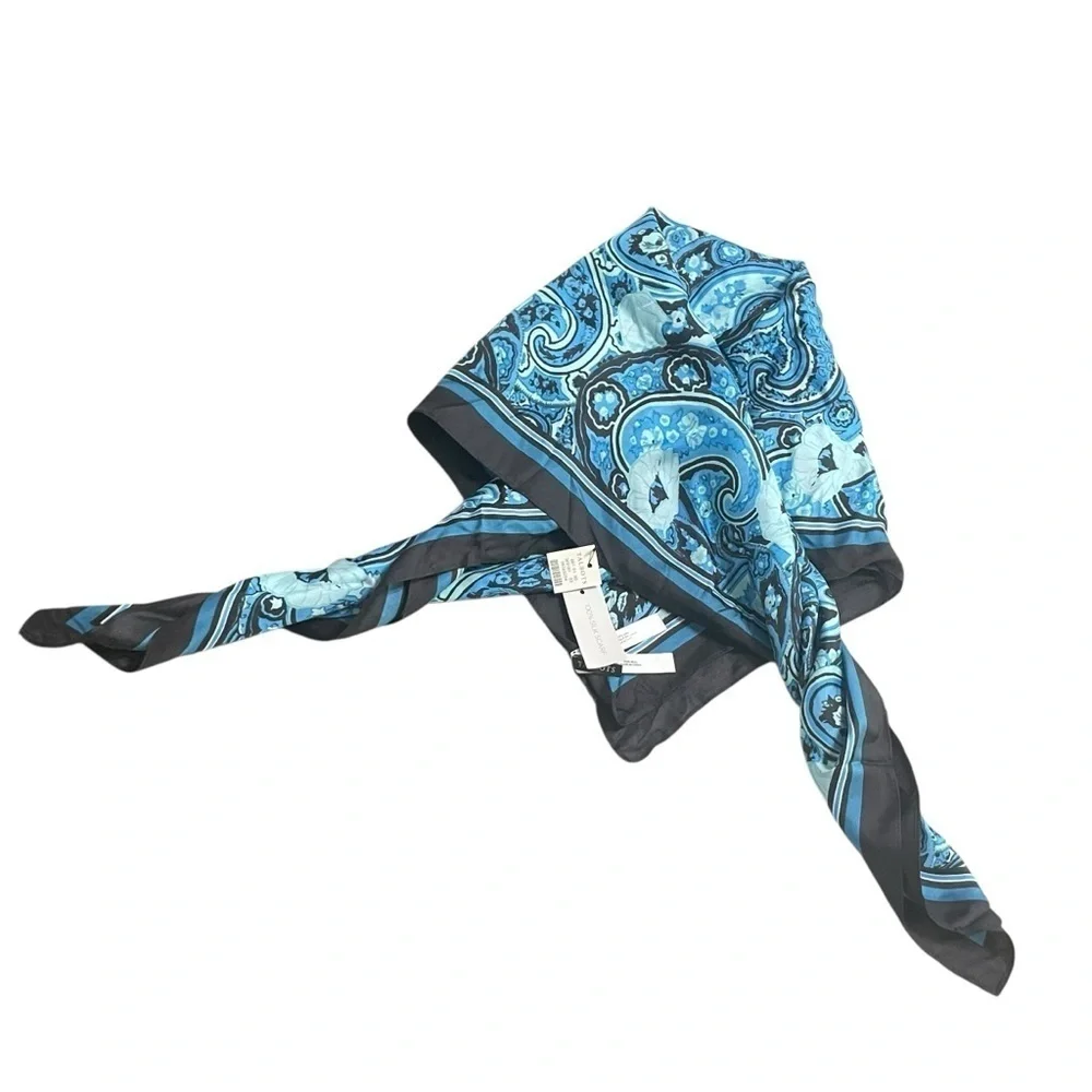 Talbots abstract paisley silk square scarf